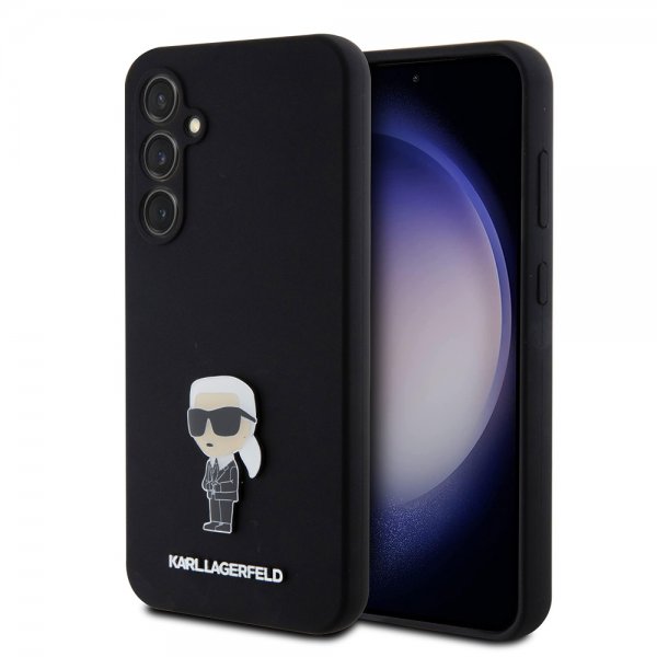Karl Lagerfeld Samsung Galaxy S23 FE Deksel Liquid Silicone Ikonik Karl Svart