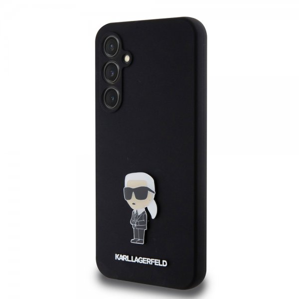 Karl Lagerfeld Samsung Galaxy S23 FE Deksel Liquid Silicone Ikonik Karl Svart