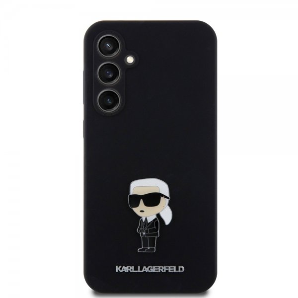 Karl Lagerfeld Samsung Galaxy S23 FE Deksel Liquid Silicone Ikonik Karl Svart