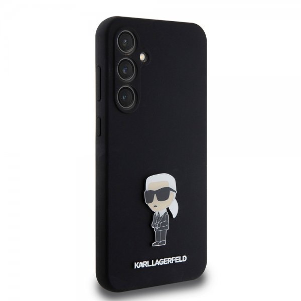 Karl Lagerfeld Samsung Galaxy S23 FE Deksel Liquid Silicone Ikonik Karl Svart