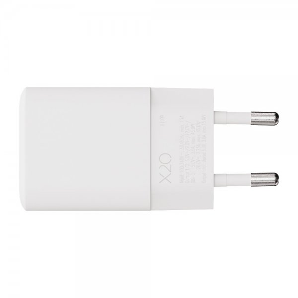 X2O Lader 45W Double USB-C GaN Hvit