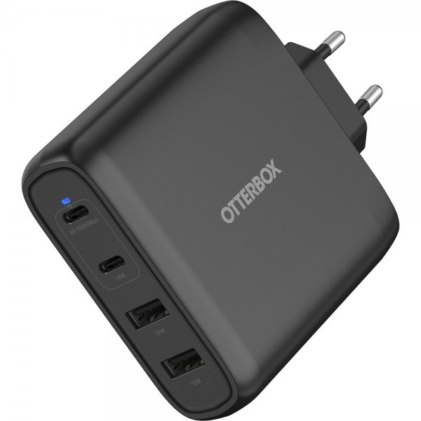 Otterbox Lader Four Port Wall Charger 100W GaN Svart