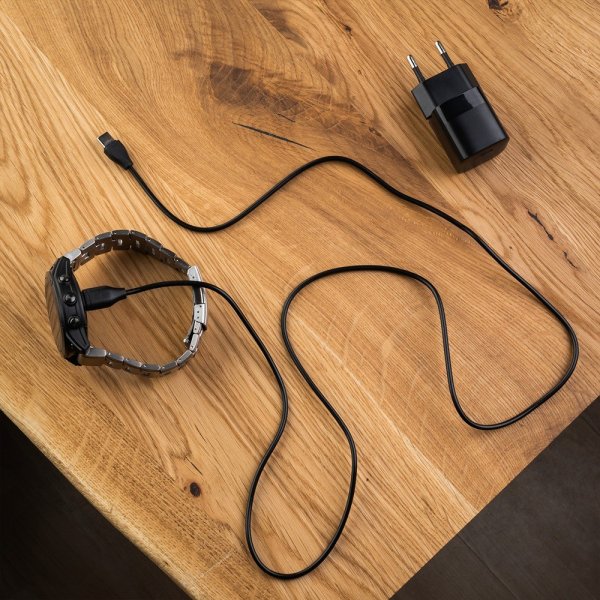 Fixed Lader Garmin Smartwatch USB-C 2m Svart