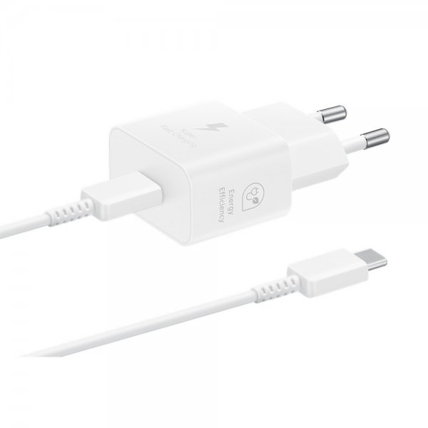 Samsung Original Lader med Kabel 25W Power Adapter Hvit
