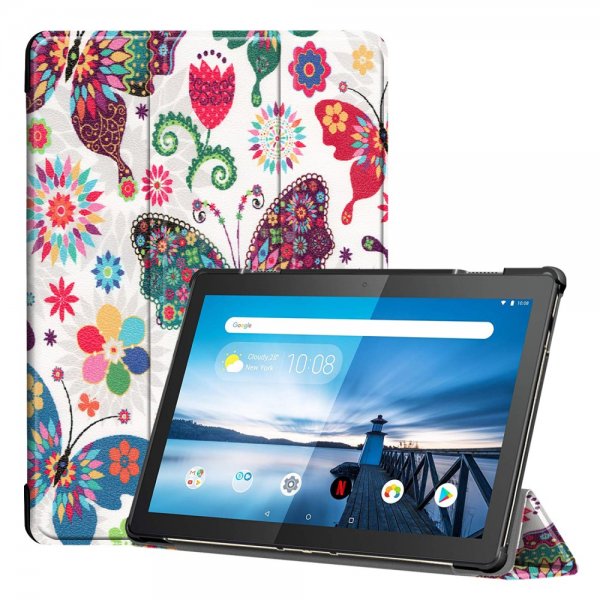 Lenovo Tab M10 TB-X605F TB-X505F Etui Motiv Färgglada Sommerfugl