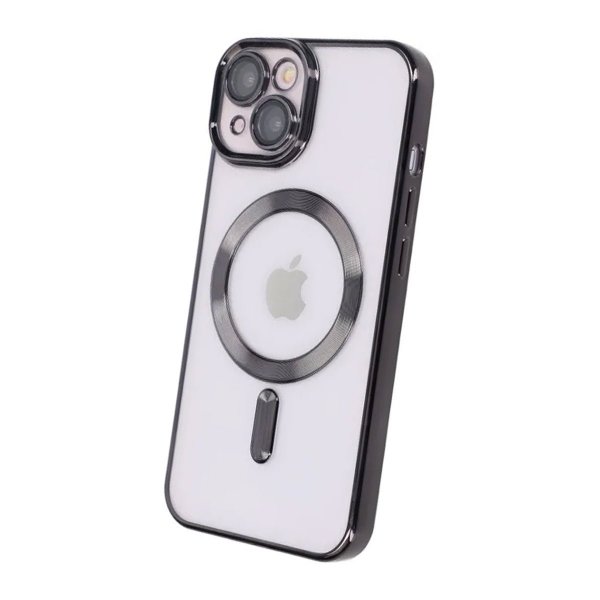 iPhone 13 Deksel Glitter Transparent MagSafe Svart