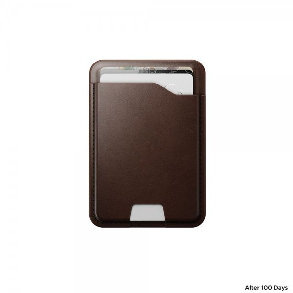 Nomad MagSafe Kortholder Leather Mag Wallet Find My Tracking Brun