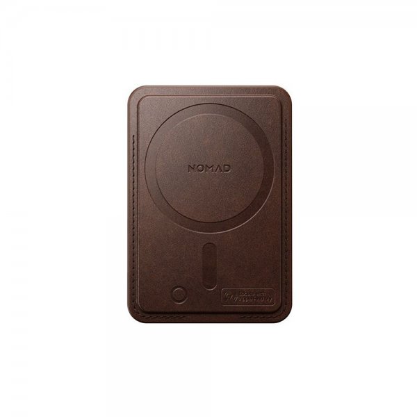 Nomad MagSafe Kortholder Leather Mag Wallet Find My Tracking Brun