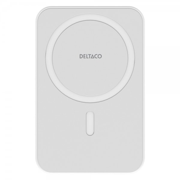 Deltaco MagSafe Powerbank 5000 mAh 20W Hvit