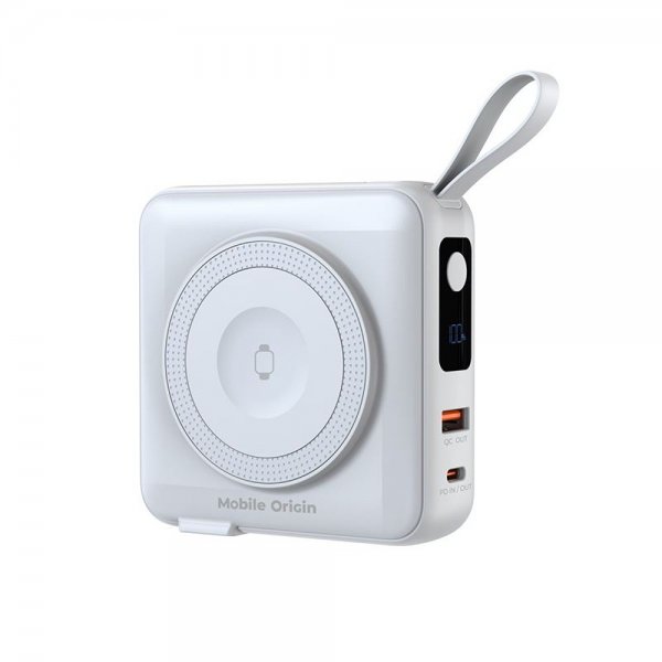 Mobile Origin Powerbank Travel Lightning/USB-C MagSafe/Watch Hvit