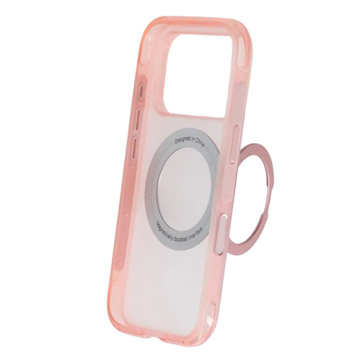 iPhone 17 Pro Max/iPhone 18 Pro Max Deksel Matt ringstativ MagSafe Rosa