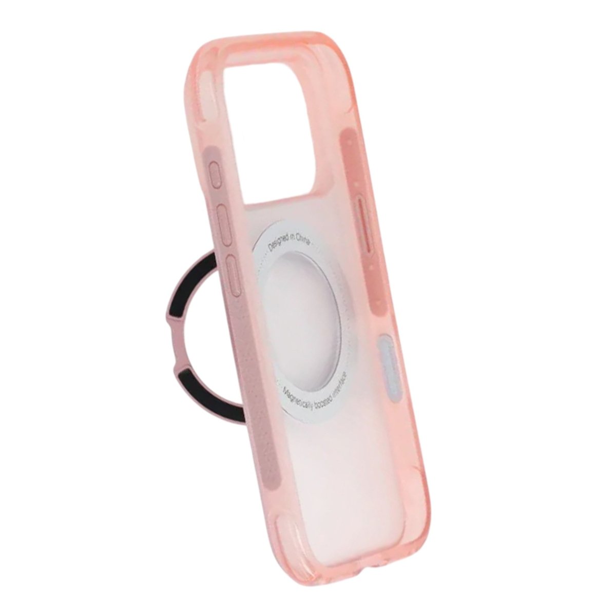 iPhone 17 Pro Max/iPhone 18 Pro Max Deksel Matt ringstativ MagSafe Rosa