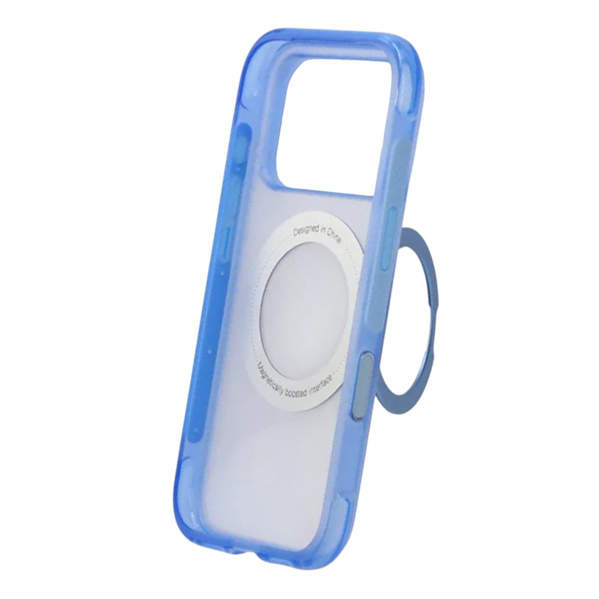 iPhone 17 Pro/iPhone 18 Pro Deksel Matt ringstativ MagSafe Blå