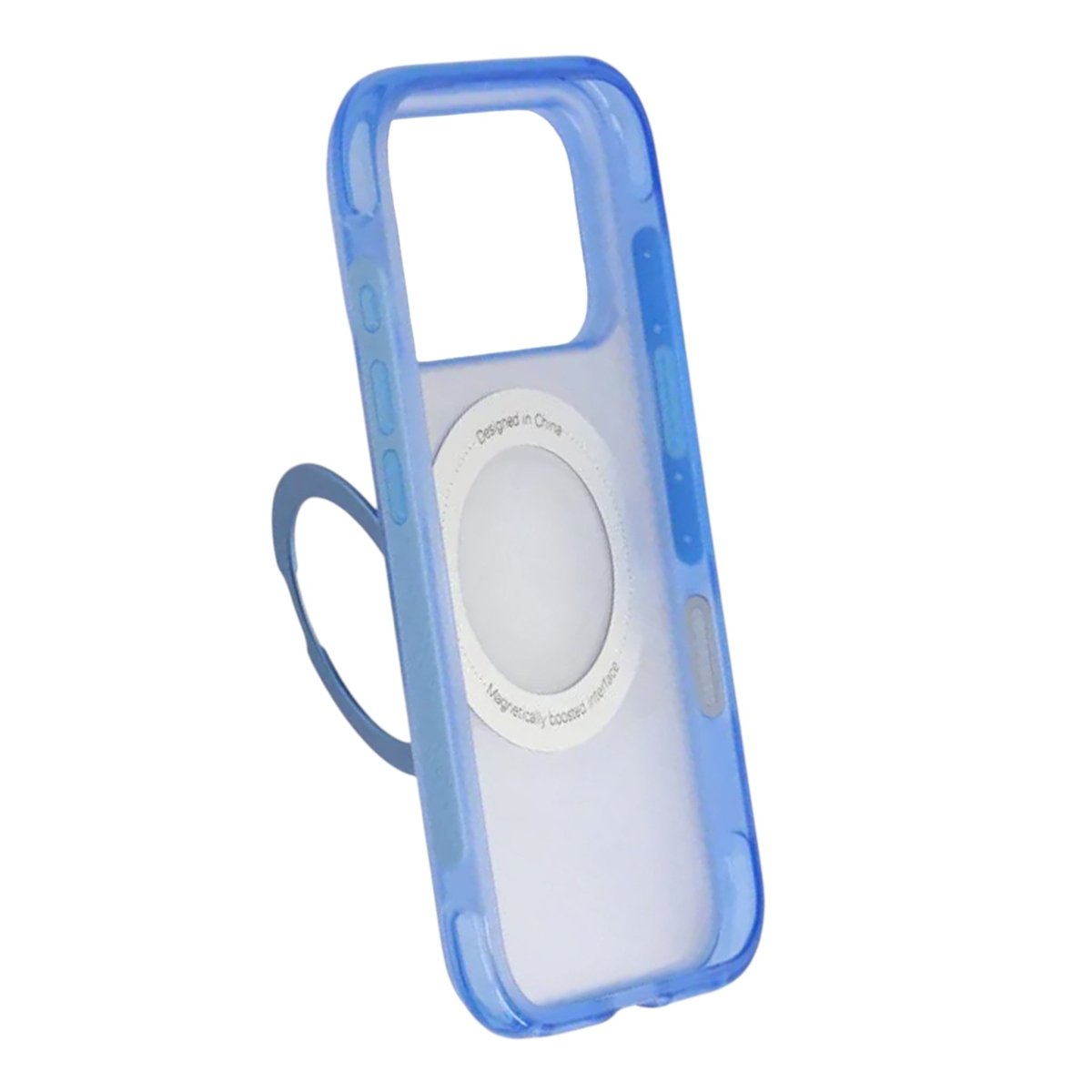 iPhone 17 Pro/iPhone 18 Pro Deksel Matt ringstativ MagSafe Blå