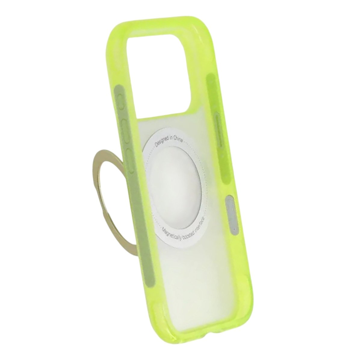 iPhone 17 Pro/iPhone 18 Pro Deksel Matt ringstativ MagSafe Gul