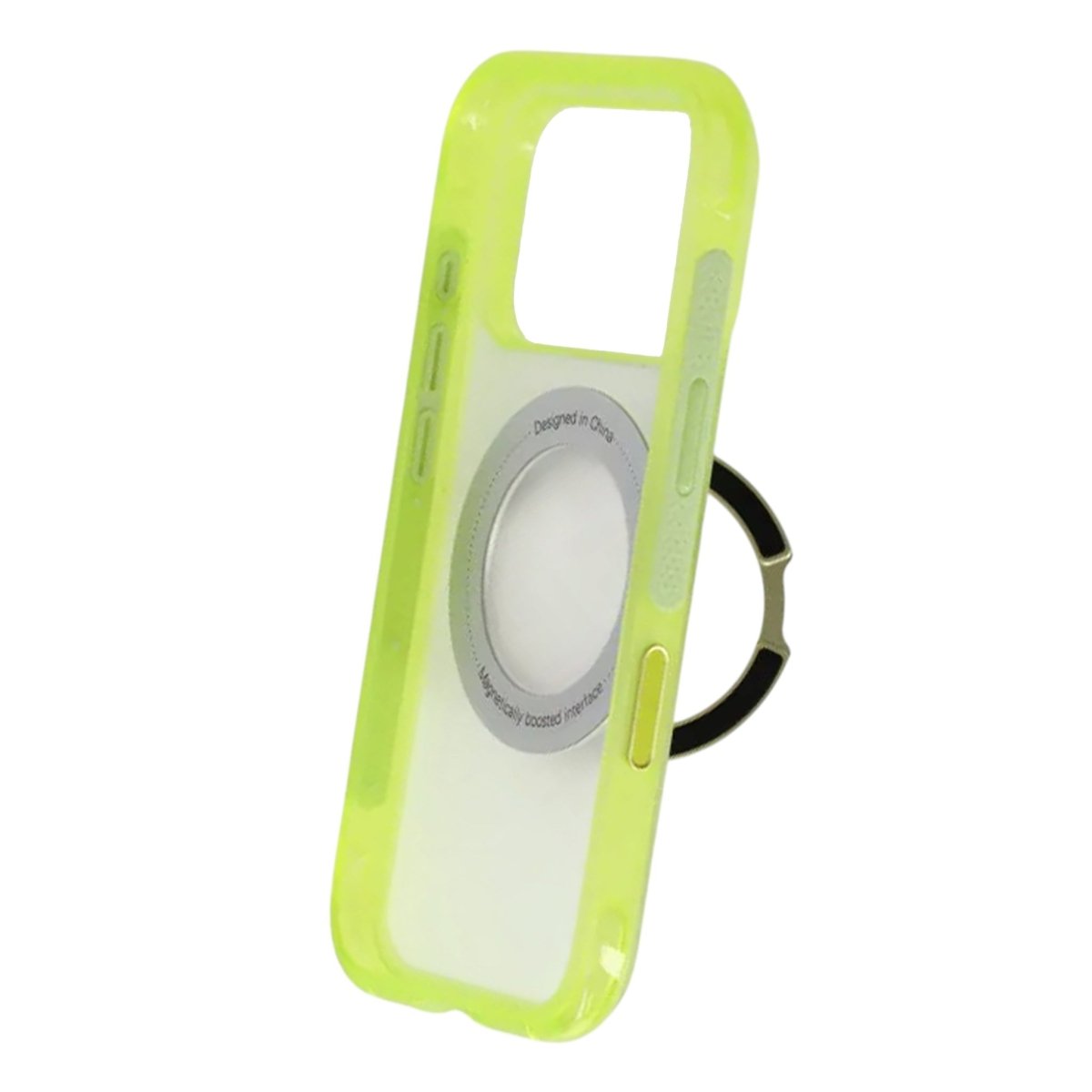 iPhone 17 Pro/iPhone 18 Pro Deksel Matt ringstativ MagSafe Gul