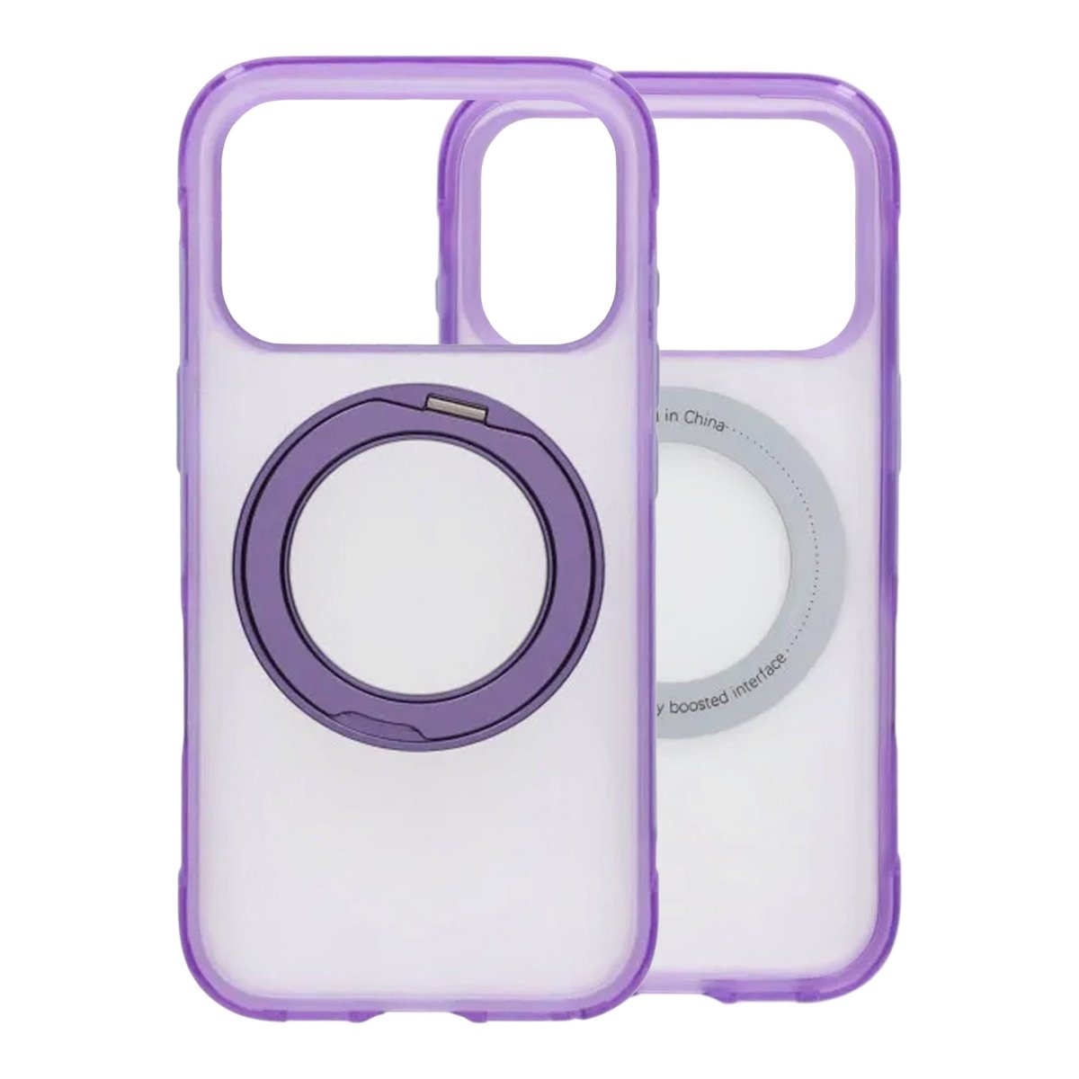 iPhone 17 Pro/iPhone 18 Pro Deksel Matt ringstativ MagSafe Lilla