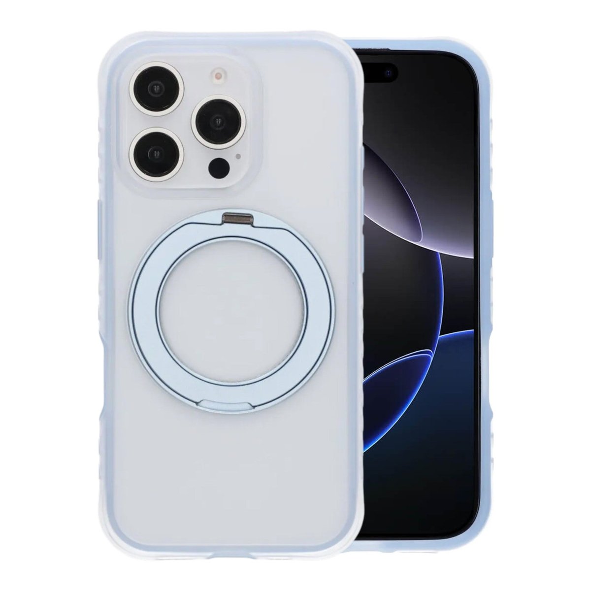 iPhone 16 Pro Max Deksel MagSafe-ringstativ Blå