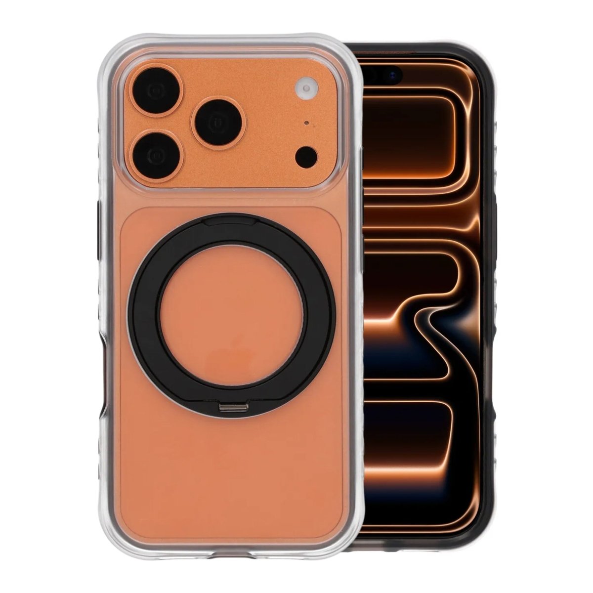 iPhone 17 Pro Max/iPhone 18 Pro Max Deksel ringstativ MagSafe Svart