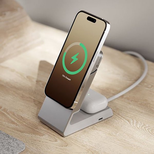 ALOGIC Matrix 2-i-1 Universal Magnetisk Lade Dock MagSafe Hvit