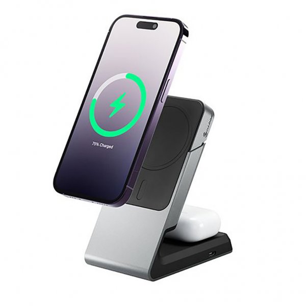ALOGIC Matrix 2-i-1 Universal Magnetisk Lade Dock MagSafe Svart