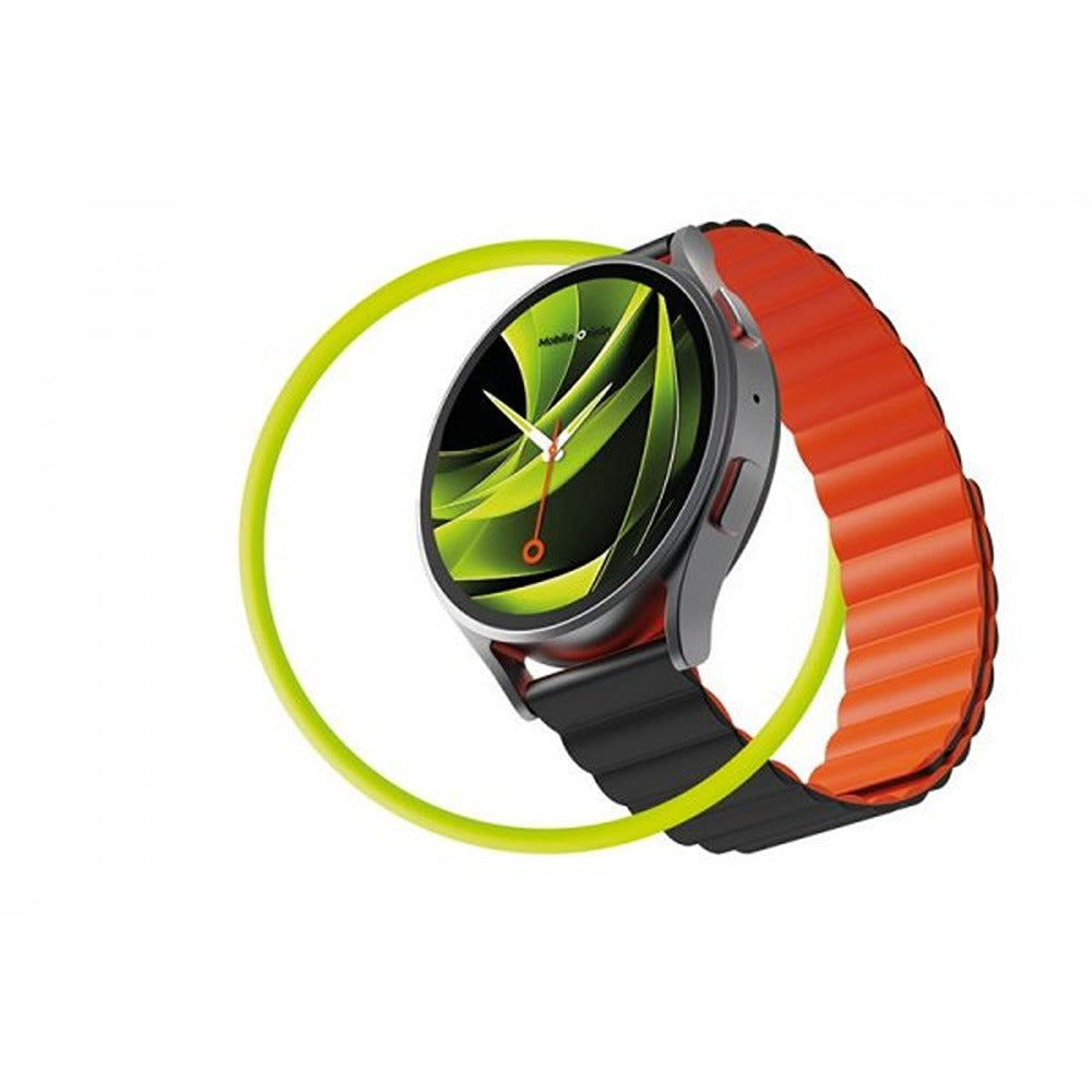 Mobile Origin Samsung Galaxy Watch 8/9 40/44mm/Classic 46mm Armbånd Easy Strap Magnetic Svart Oransje