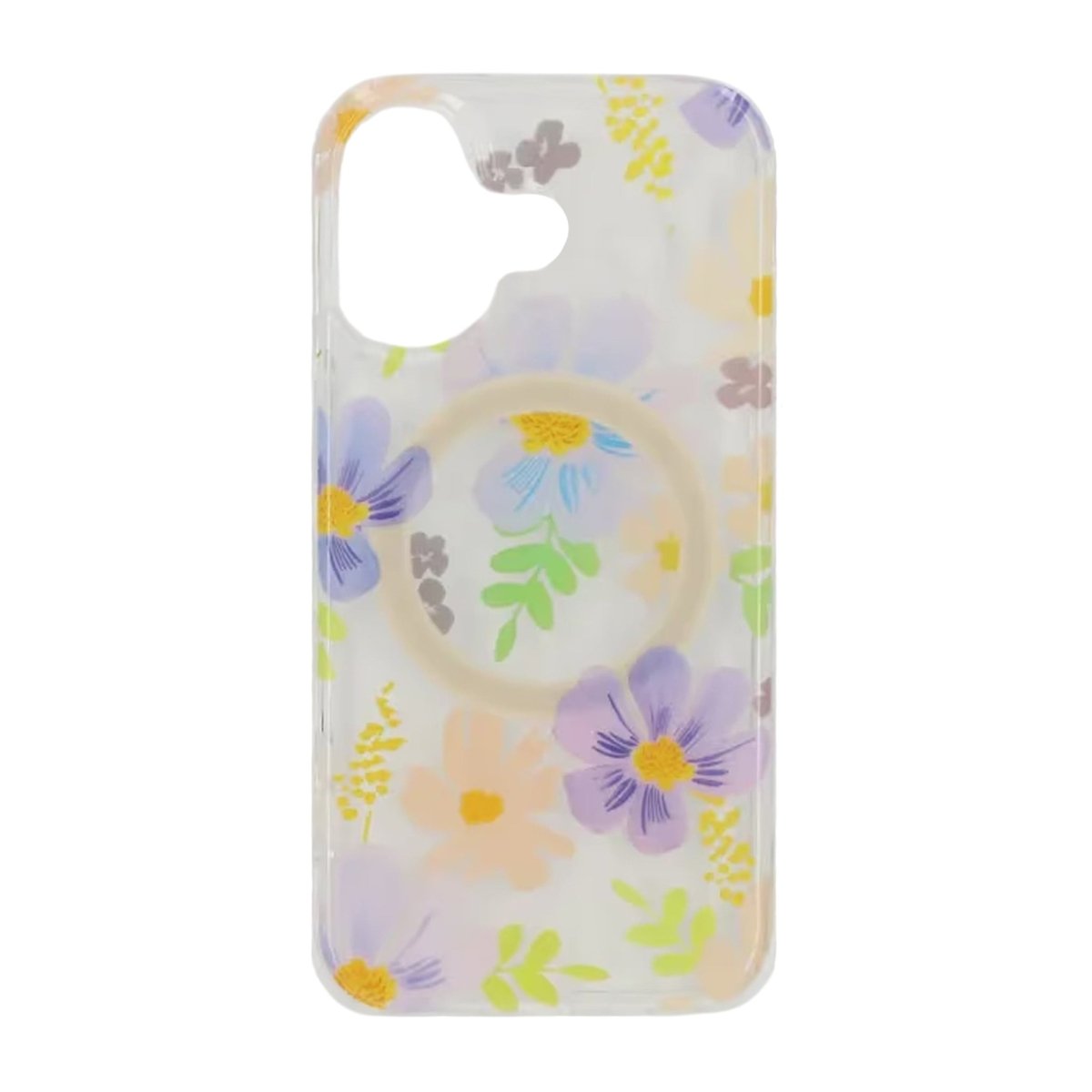 iPhone 17 Deksel Floral MagSafe Lilla Gul