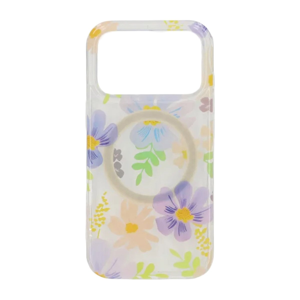 iPhone 17 Pro Deksel Floral MagSafe Lilla Gul