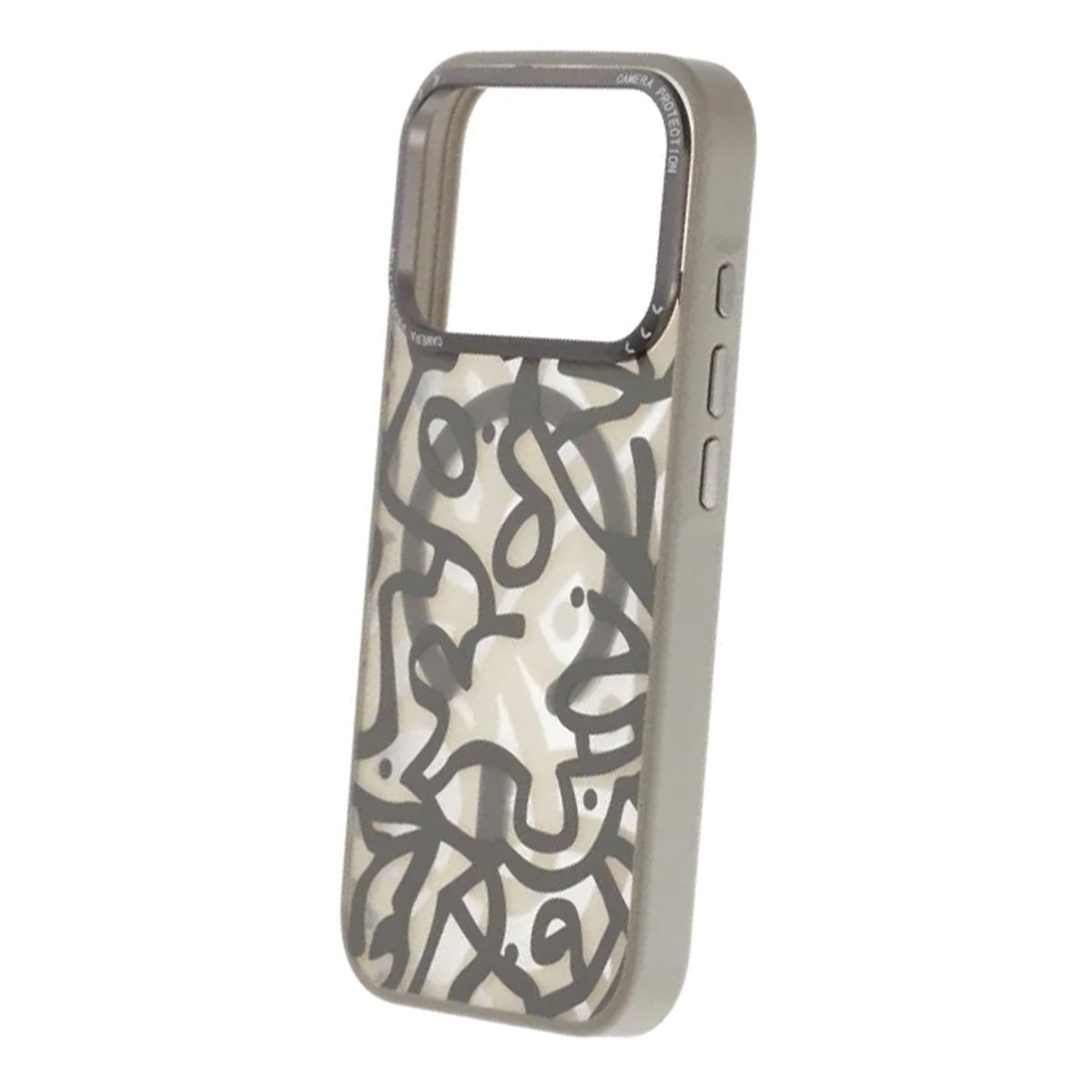 iPhone 17 Pro Max Deksel Graffiti MagSafe Grå