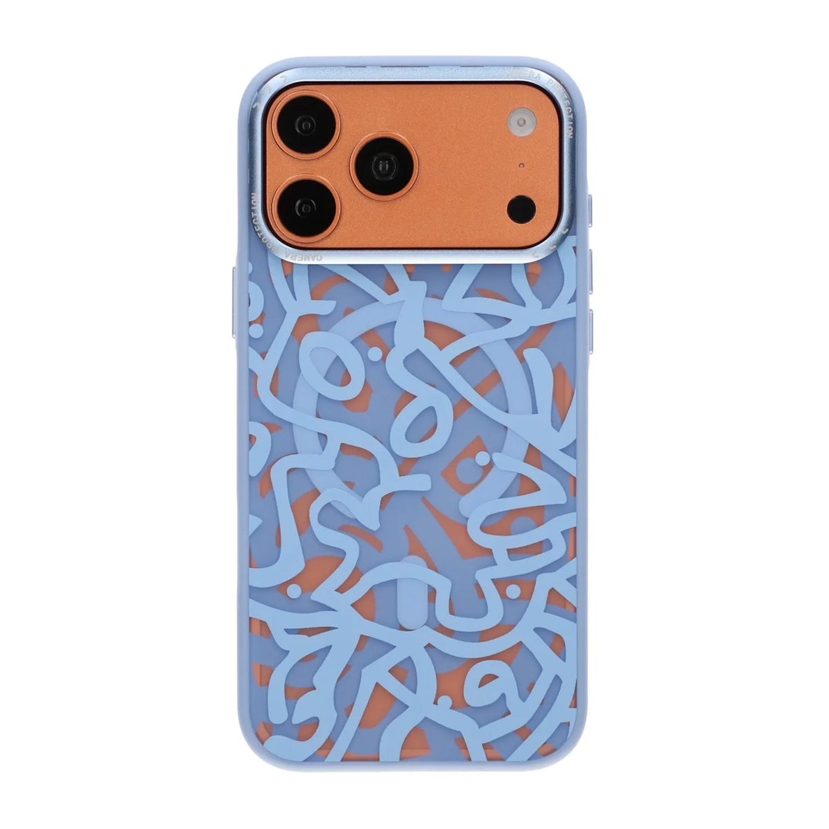 iPhone 17 Pro Max Deksel Graffiti MagSafe Lyseblå