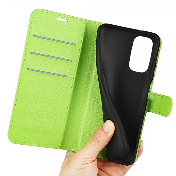Motorola Edge 30 Etui Litchi Grønn