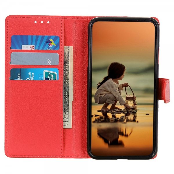 Motorola Edge 30 Neo Etui Litchi Rød