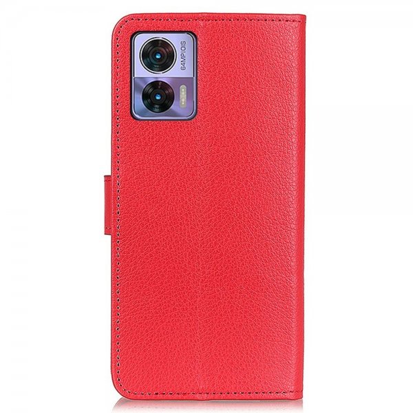 Motorola Edge 30 Neo Etui Litchi Rød