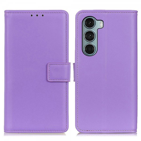 Motorola moto g200 5G Etui Skinntekstur Lilla