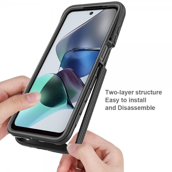 Motorola Moto G23 Deksel Innebygd skjermbeskytter Lilla