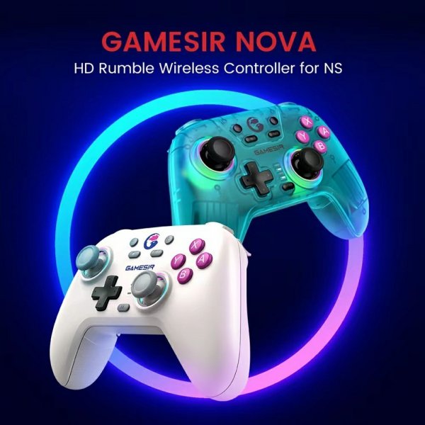 GameSir Nova HD Rumble Spillkontroller 2.4G Neon Teal