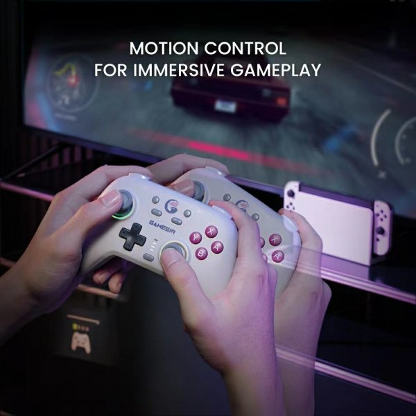 GameSir Nova HD Rumble Game Controller 2.4G Retro Hvit