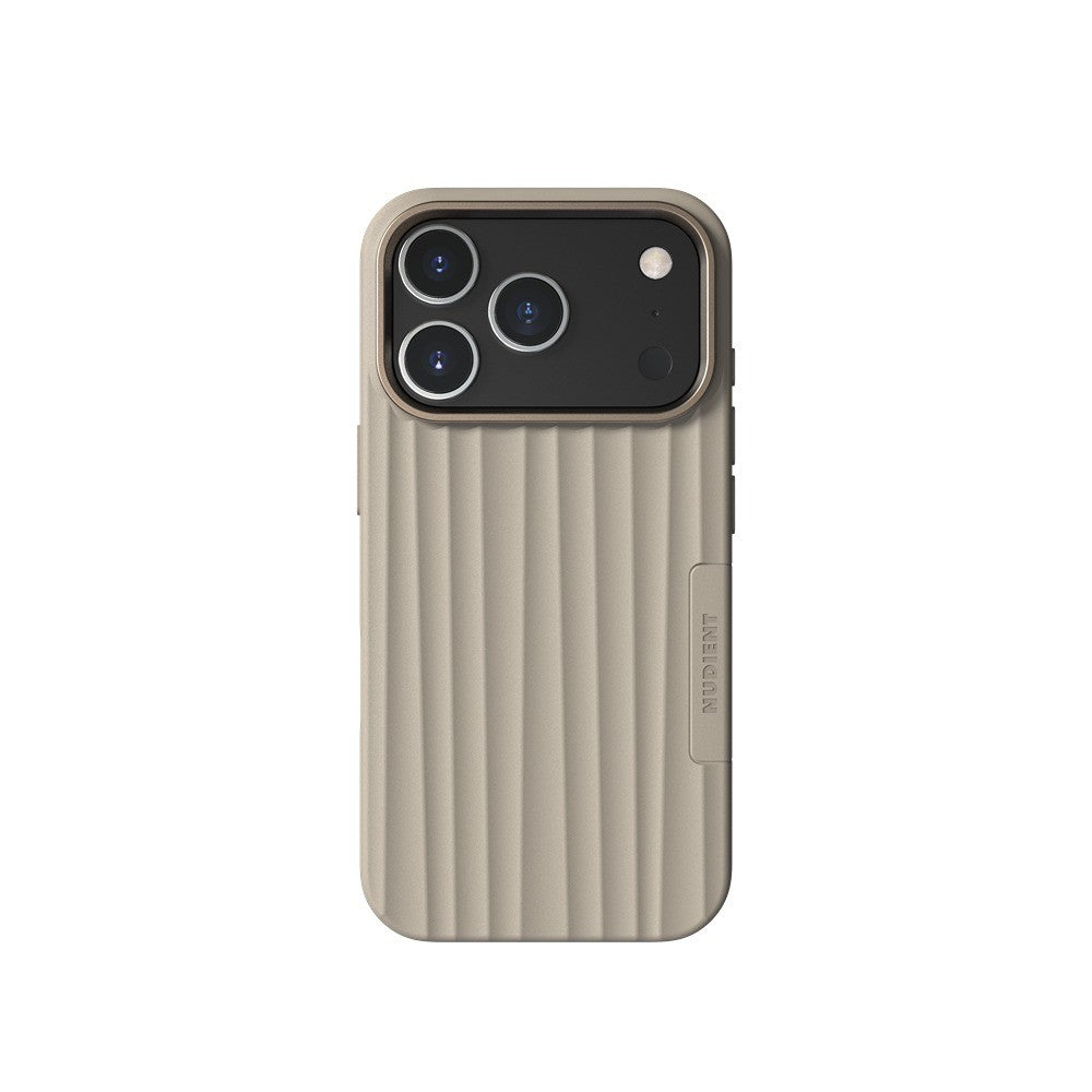 Nudient iPhone 17 Pro/iPhone 18 Pro Deksel Bold Case MagSafe Linen Beige