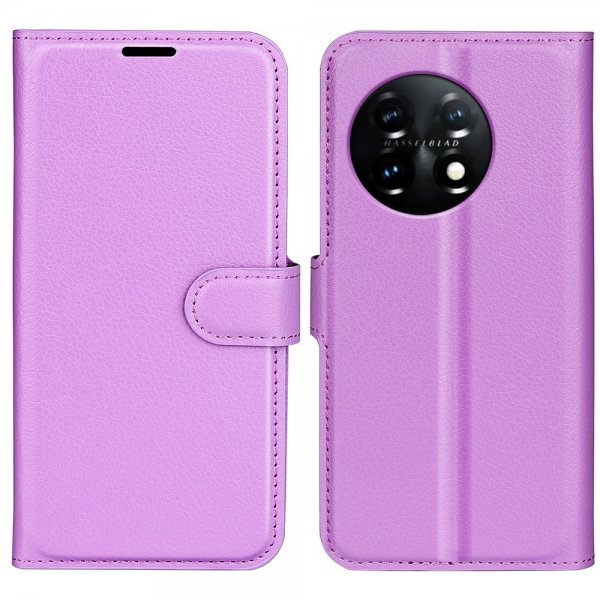 OnePlus 11 Etui Litchi Lilla