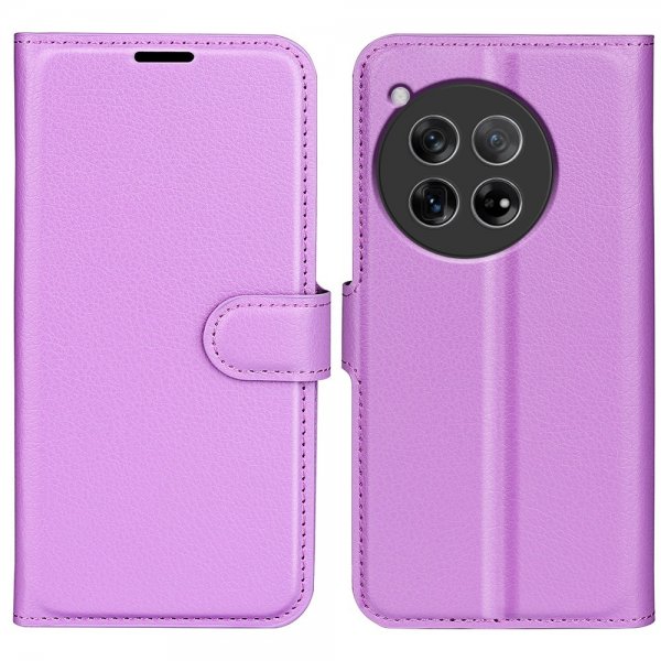 OnePlus 12 Etui Litchi Lilla