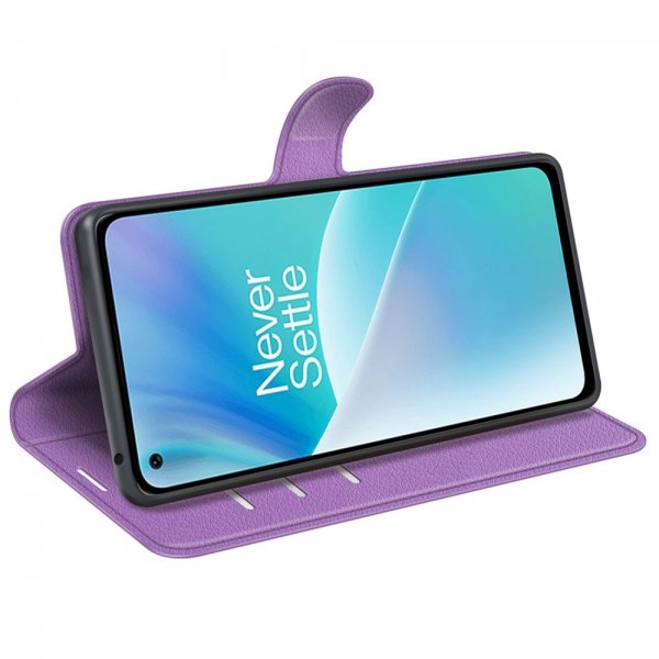 OnePlus Nord 2T Etui Litchi Lilla