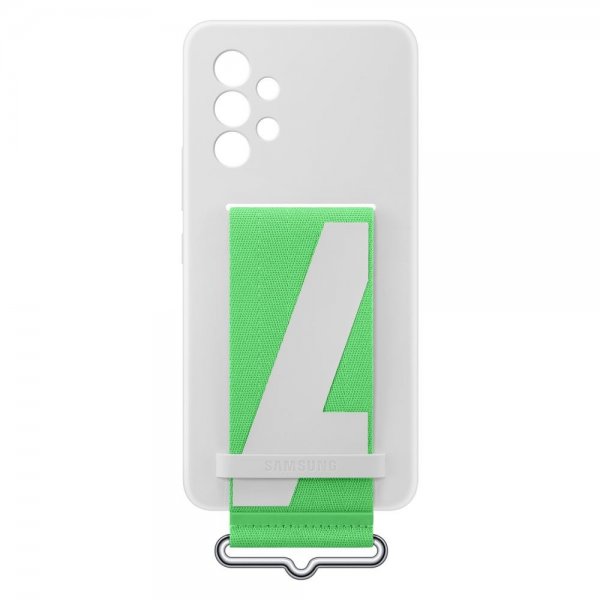 Samsung Original Galaxy A53 5G Deksel Silicone Cover with Strap Hvit