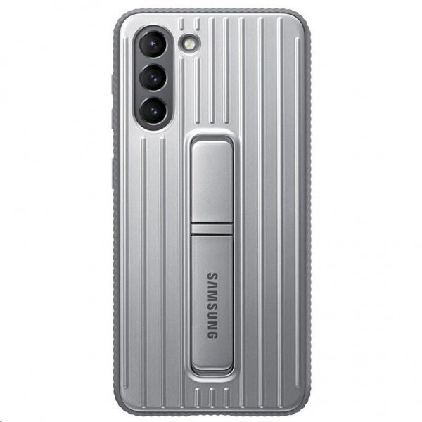 Samsung Original Galaxy S21 Plus Deksel Protective Standing Cover Lysegrå