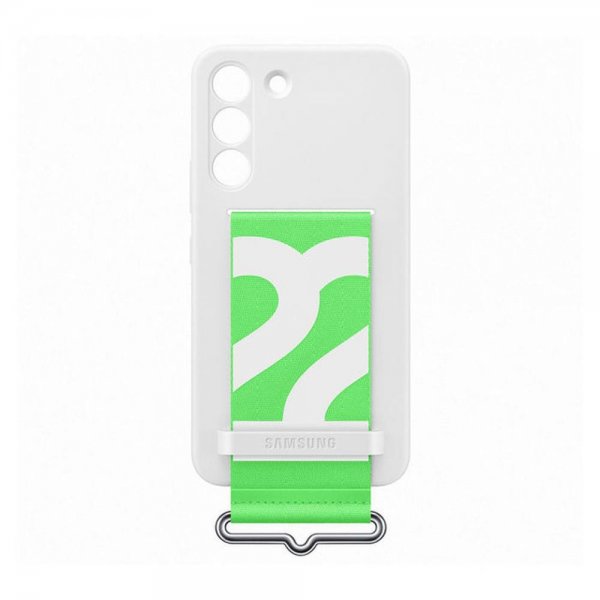 Samsung Original Galaxy S22 Plus Deksel Silicone Cover with Strap Navy