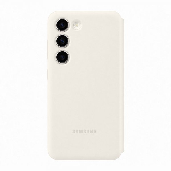 Samsung Original Galaxy S23 Plus Etui Smart View Wallet Case Cream