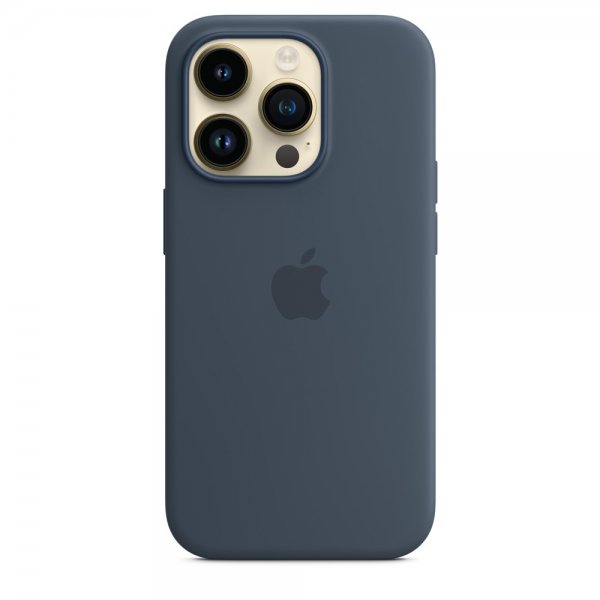 Apple Original iPhone 14 Pro Max Deksel Silikon MagSafe Storm Blue