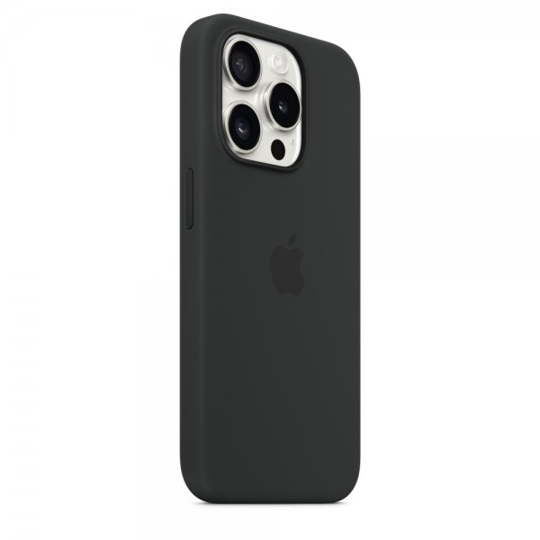 Apple Original iPhone 15 Pro Max Deksel Silikon MagSafe Svart