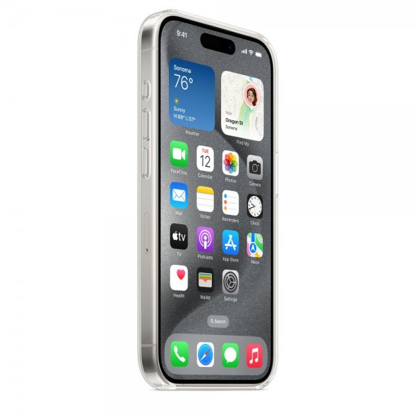 Apple Original iPhone 15 Pro Max Deksel Klar MagSafe