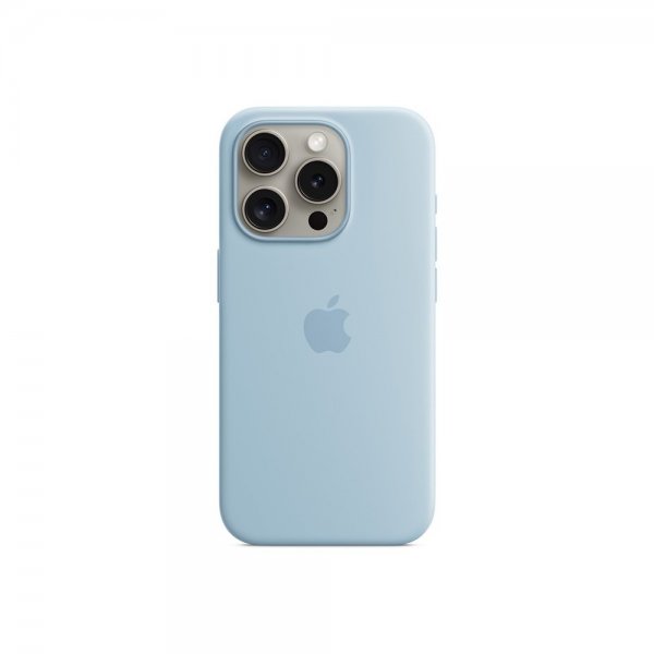 Apple Original iPhone 15 Pro Deksel Silicone Case MagSafe Lys Blå