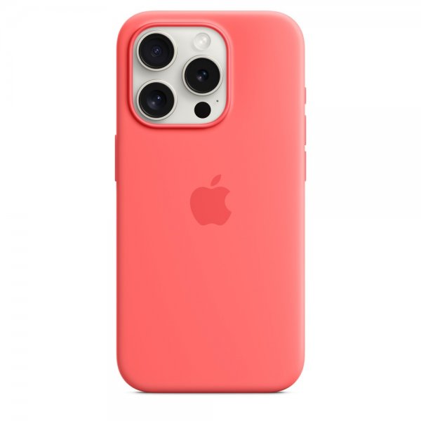 Apple Original iPhone 15 Pro Deksel Silikon MagSafe Guava